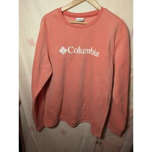 Columbia Sportswear Men’s Fleece Crewneck Sweatshirt Peach Pink Size Large